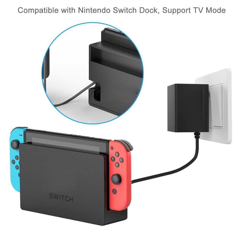 Quick travel wall charger adapter QC 3.1 for Nintendo Switch console and console dock