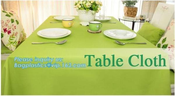 Buy cheap Festive Xmas Tablecloths Non-wovens Santa Claus Table Cover Toppers Kitchen Dining, Party, Holiday from wholesalers