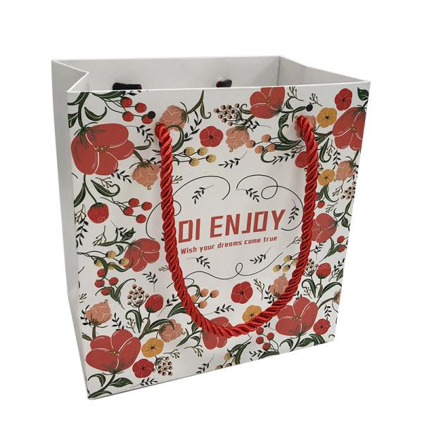Buy cheap Retail Clothing Packaging Paper Bag Custom Own Logo Printed Hand Length Handle from wholesalers