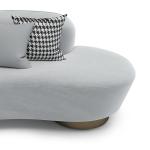 Nordic Minimalism Leather Sofa Set, Office, Bedroom, Innovative Arc Design,