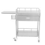 Compact 3 Tier Stainless Medical Trolley Corrosion Proof With Drawers