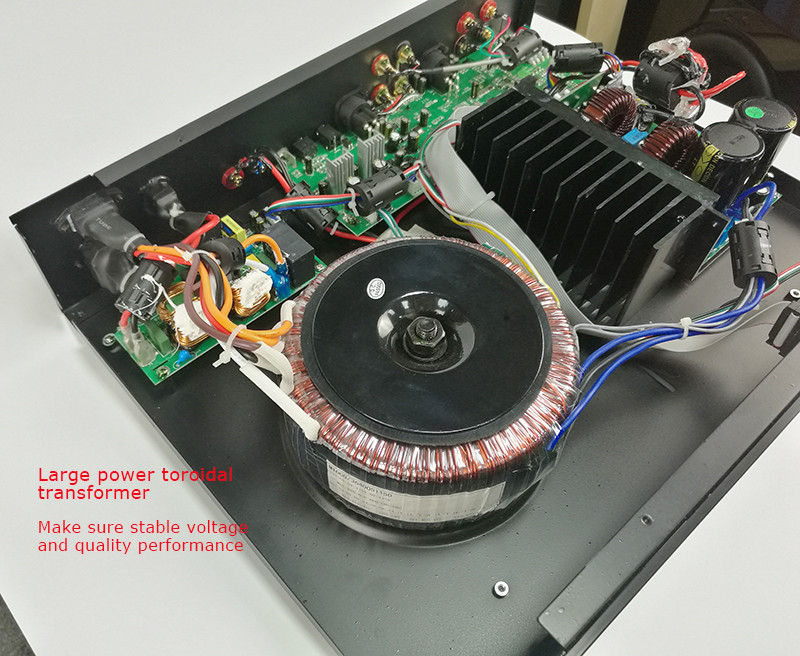 19 Inch Rack Mount Home Audio Subwoofer Amplifier 2U Height DSP Class D Power Amplifier