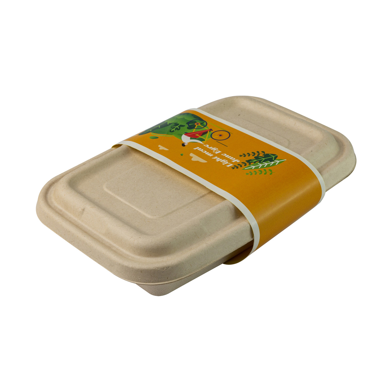 Molded Sugarcane bagasse Throw Away Meal Prep Containers , Biodegradable Salad Boxes