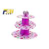 Buy cheap 3 Tiers Full Color Printing Cardboard Paper Cupcake Display Stand Easy to Assembled from wholesalers