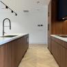 Buy cheap Luxury Home Kitchen Furniture Modern Designs Sintered Stone Countertop Solid Wood Kitchen Cabinet with Island for Builder from wholesalers