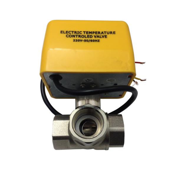 Buy cheap 230v Three Way Electric Ball Valve / Motorized Water Valve Brass Material from wholesalers