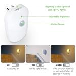 0.5W 2700K Plug In Motion Sensor Light Warm White Dusk To Dawn AC110V