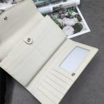 Authentic Exotic Crocodile Skin Women Long White Wallet Female Large Card