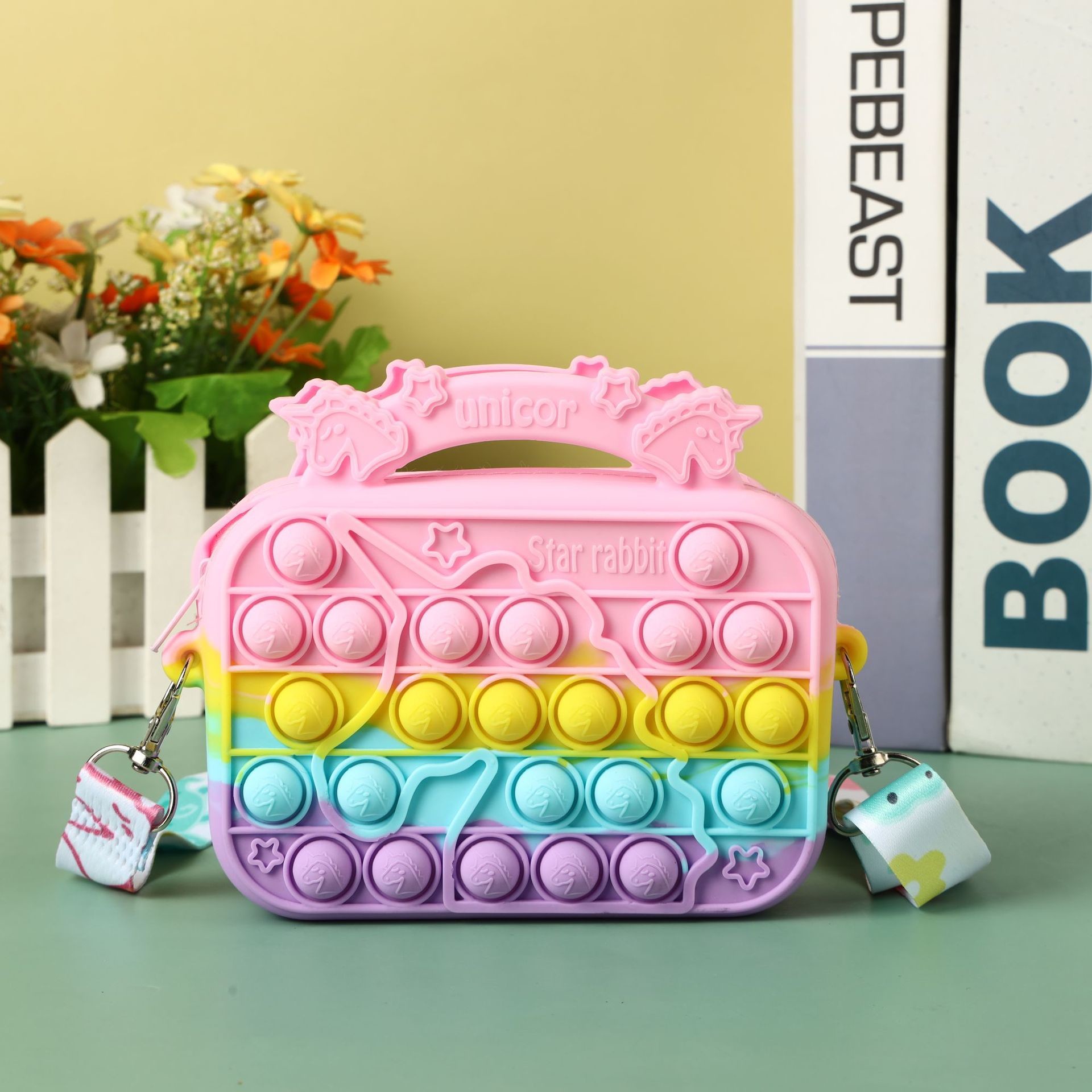 Toddle Handbag Silicone Coin Wallets Cute Crossbody Purse Bag Birthday Gifts For Little Girls Pencil Pen Case Makeup Bag