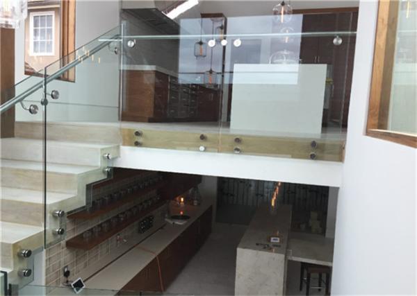 Buy cheap Indoor Side Mount Frameless Glass Railing Glass Stair Balustrade Systems Customized Size from wholesalers