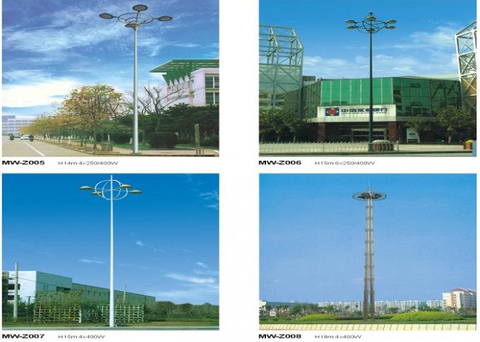 Professional 25m 8 Sides Galvanized Steel Outdoor Square Light Pole 10 KV ~550 KV 1