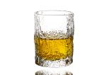 Non Leaded 9 OZ Whiskey Glasses , Debossed Crystal Cocktail Glasses