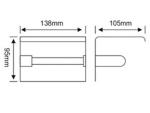 SS201 Roll Toilet Paper Holder 4 Inch Bathroom Accessories Polished Surface