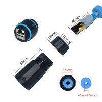 Buy cheap Outdoor IP68 Inline Waterproof Connector CAT6 STP Female To Female product