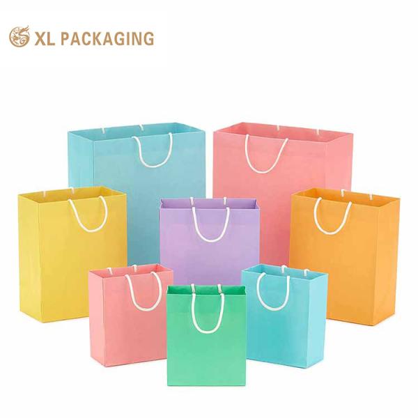 Quality Luxury Custom Logo Brand Large Garments Shopping Paper Bags Clothing Shoes Recyclable Packaging for Men Women Paper Bags with twisted paper handle for sale