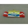 Buy cheap Customized Swimming Sports Medals , Gold Plating Ribbon Medals By Brass Die Struck from wholesalers