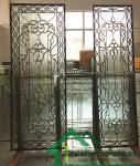 Buy cheap New designs of decorative beveled glass for wood doors with patina caming 80"*30 from wholesalers
