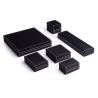 Buy cheap Embossing Surface Leather Gift Box Black Leather Jewelry Boxes For Women from wholesalers