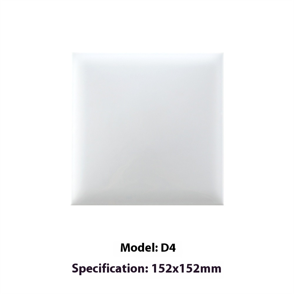 Black And White 152x152mm Glossy Subway Ceramic Wall Bread Tiles For Bathroom