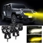 60W Motorcycle Driving Light Amber White Motorcycle Projector Light For Night