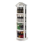 Creative Double Side Display Rack Wood Snacks Rotating Retail Display Stand