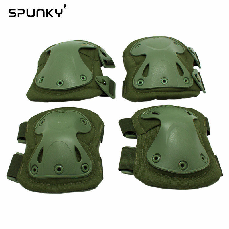 Tactical Universal Knee Elbow Pads Set Gear Pad for Hunting CS Game