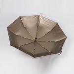 21 inch red auto open close umbrella with gold coating and leather handle