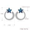 Buy cheap 7.2g 2.6x2.1cm Star Hoop Earrings Gift 5A CZ Solid Silver Earrings from wholesalers