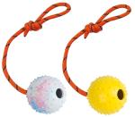 Natural Solid Rubber Rope Ball Dog Toy For Reward Teeth Cleaning