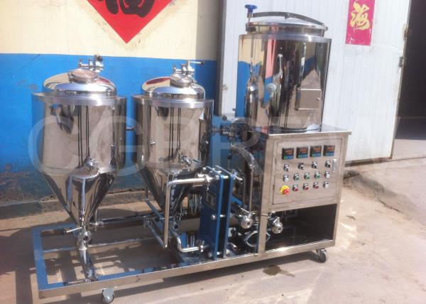 Quality 100L mini brewery equipment for small business at home with pressure and insulated vessels for sale