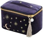 Durable and Exquisite Handy Makeup Bag Navy Blue Sky Goose-down Convenient shock