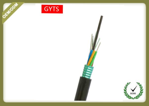 11.2mm Diameter Outdoor Fiber Optic Cable , Light Armored Fiber Cable With PE