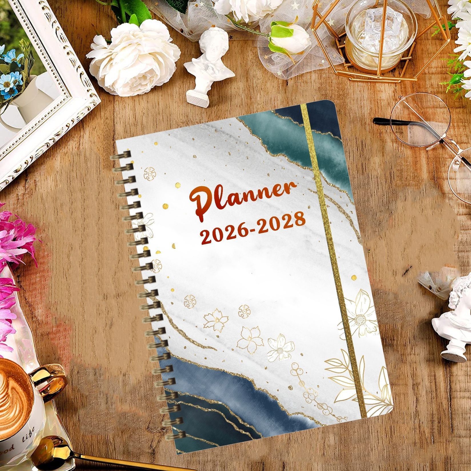 Hardcover A5 Custom Notebook in Pastel Color Scheme