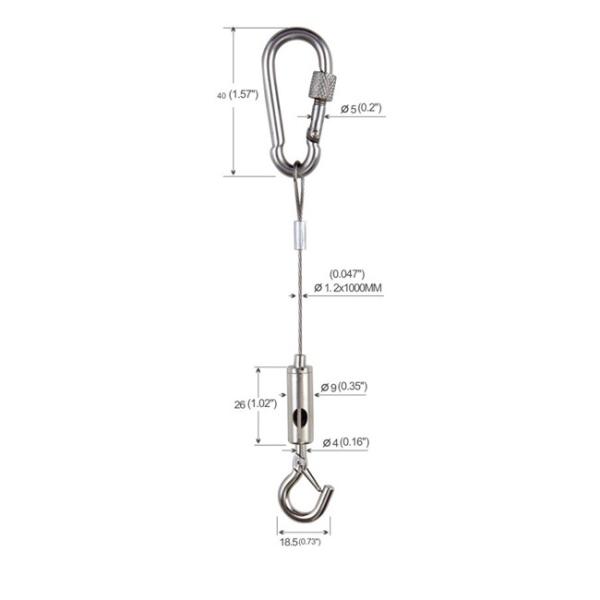 Buy cheap Stainless Steel Acoustic Panel Light Suspension Kit Hanging System YW86020 from wholesalers