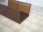 Brown All Weather Patio KD Resin Wicker Storage Box With Air Pump
