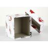 Buy cheap Cardboard Decorative Xmas Boxes / 4x4x4 White Gift Boxes With Ribbon Bow from wholesalers