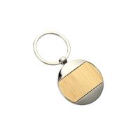 Buy cheap Bamboo Nickel Metal Key Ring Holder Iron Promotional Metal Keychains Laser product