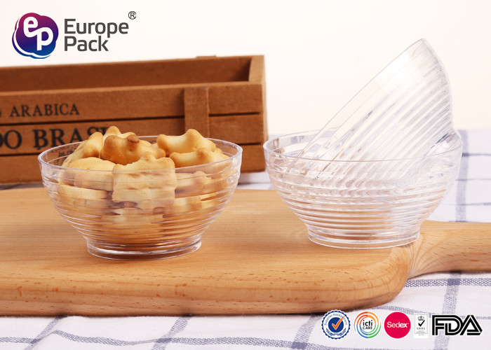 Biodegradable Transparent Disposable Plastic Bowls With Lids FDA Approve