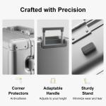 20" Aluminum Luggage Hardside Suitcase, Zipperless Luggage with TSA Lock and
