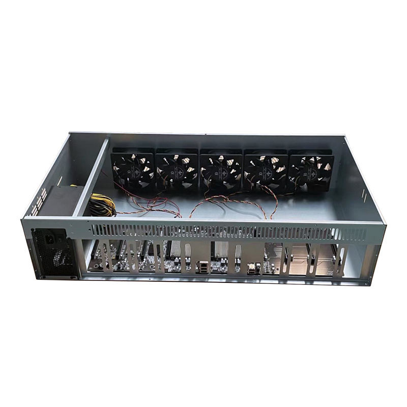 3060 Graphics Card 9 GPU Mining Rig X79 Computer Case 2000W Power Supply