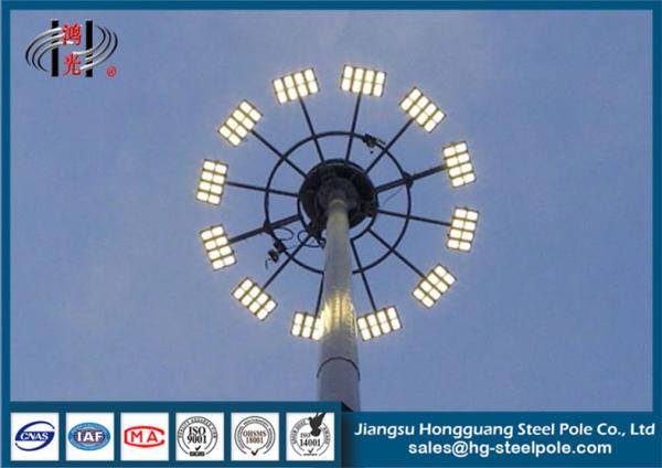 Buy cheap High Mast Commercial Light Pole With Lifting System , Floodlighting Poles from wholesalers