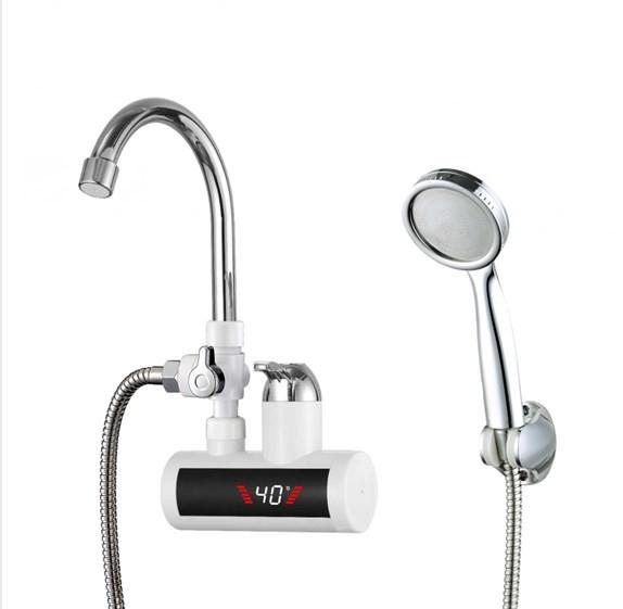 Quality 3KW SS304 Wall Mounted Heating Tap , Instant Hot Water Bathroom Tap for sale