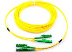 Single Mode Fiber Optic Patch Cord Duplex G652D 9 / 125 Yellow With E2000