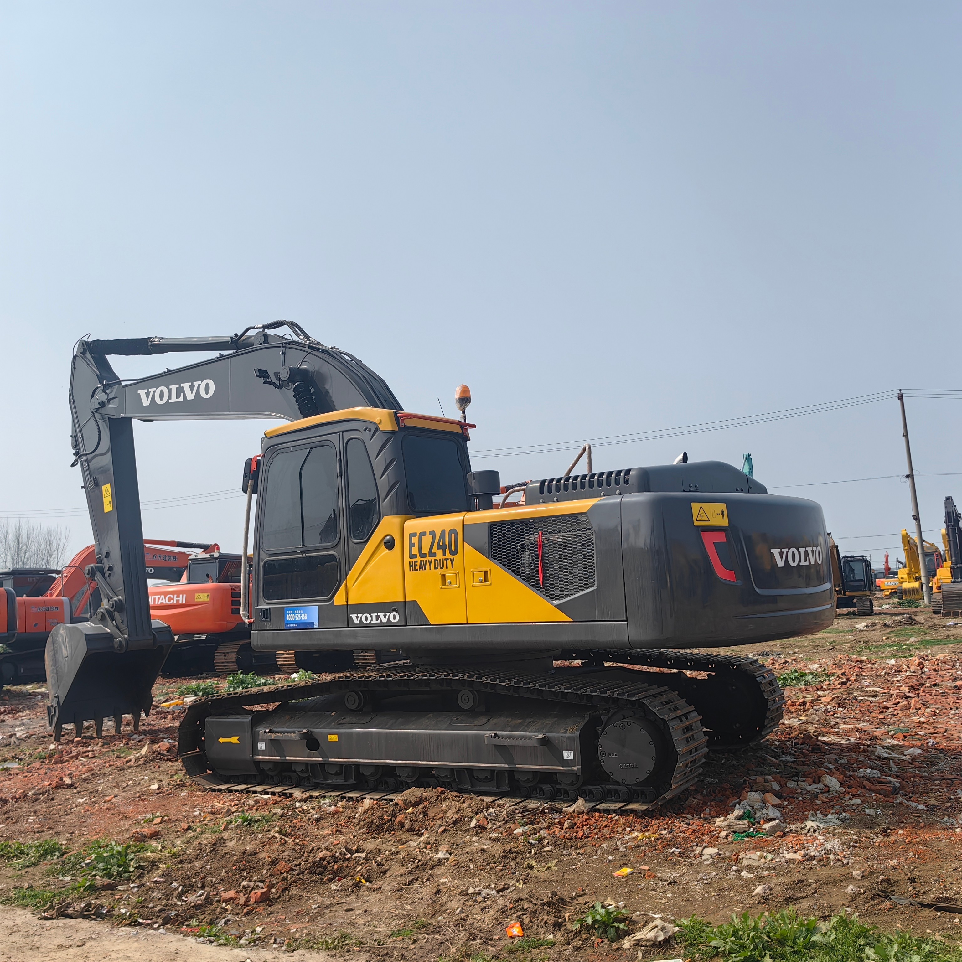 Sweden Imported EC240 Used Volvo Earthwork Excavators Hydraulic 24 Ton Mining Digging