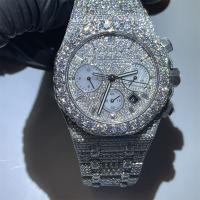 Buy cheap Custom VVS Lab Moissanite Diamond Watch Iced Out Hand Setting Bezel product