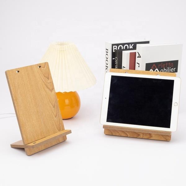 Natural Bamboo Wooden Splicing Detachable Cell Phone Stand Desktop Portable