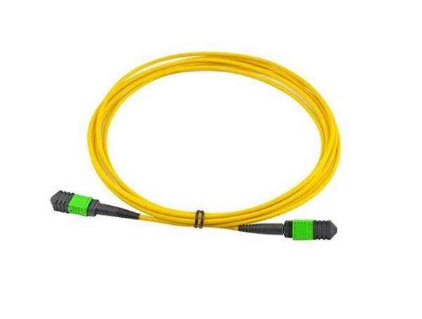 Buy cheap MPO - MPO Simplex Single Mode Fiber Optic Patch Cord 12 Core Yellow Color from wholesalers