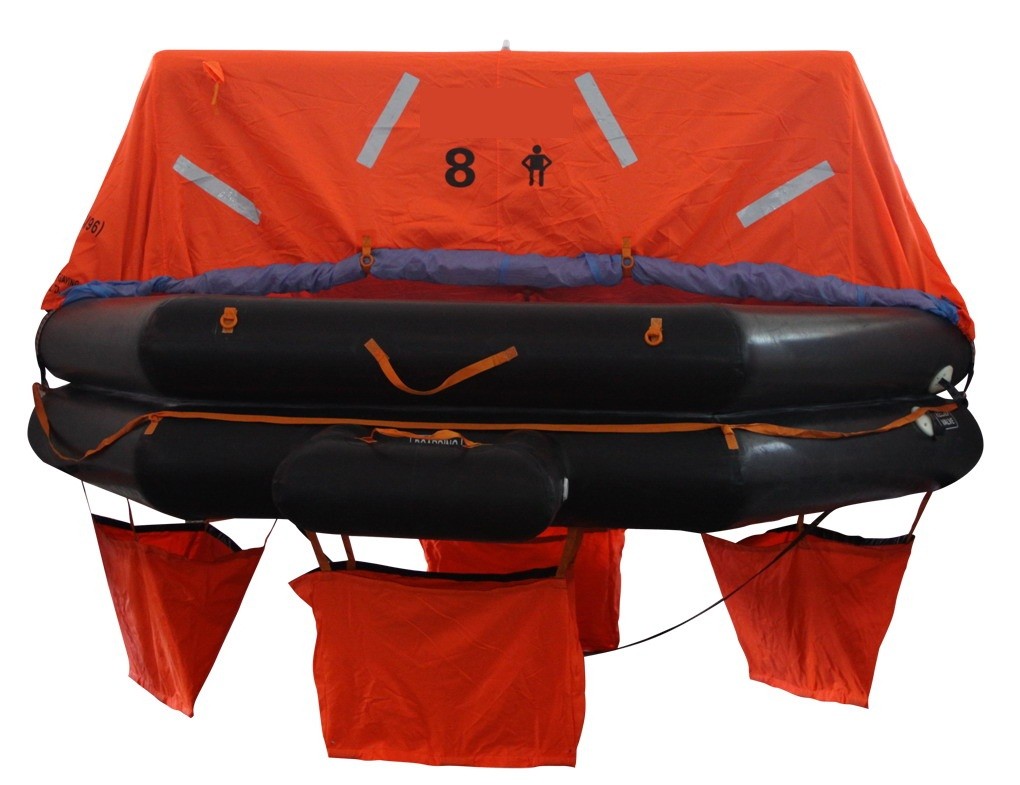 4 Man Marine Life Saving Equipment Throw-Overboard Inflatable Liferaft