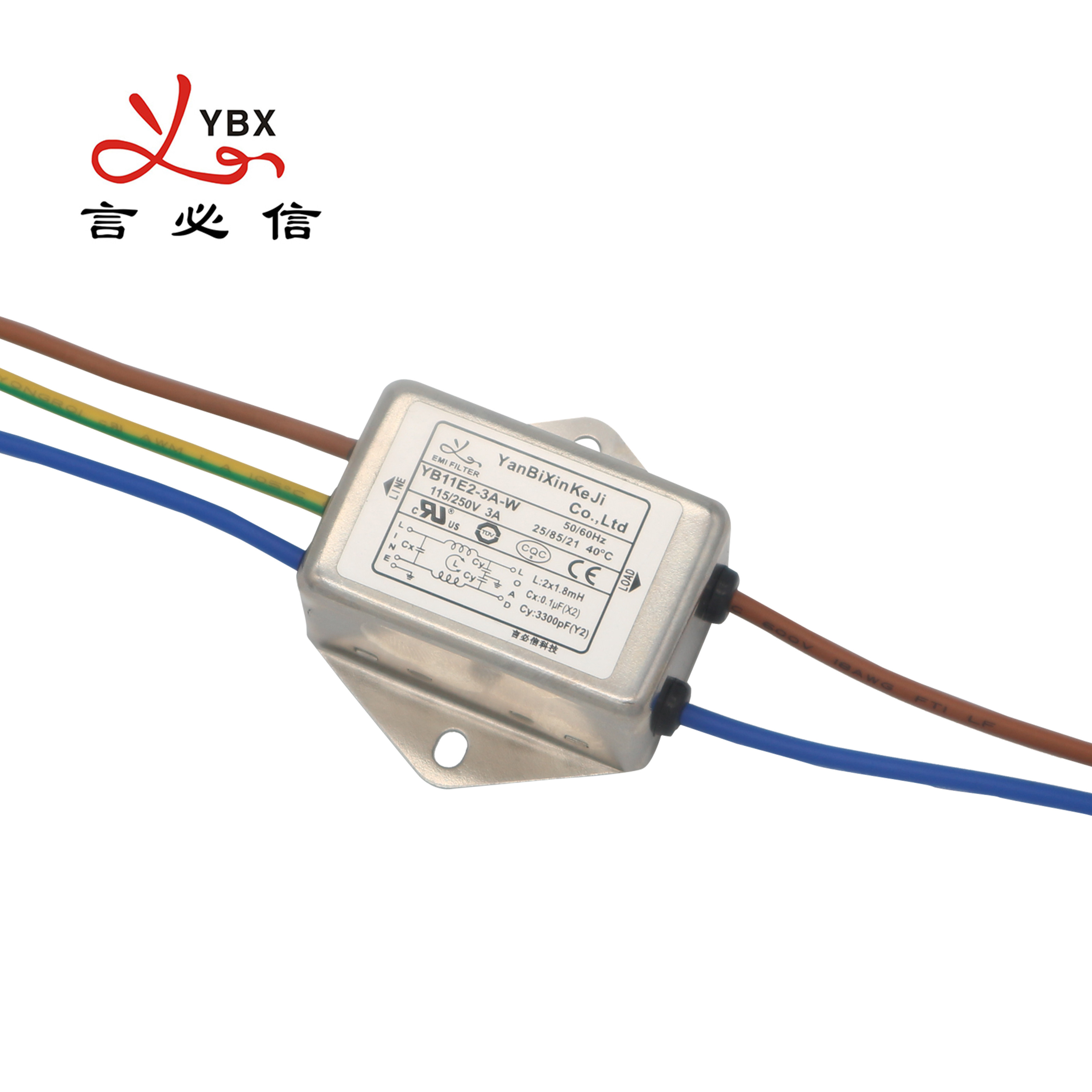General Purpose EMI Power Line Noise Filter Single Phase Single Stage 3A 10A