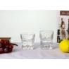Buy cheap Transparent 260ml 95mm Square Crystal Whiskey Glasses Butterfly Embossed from wholesalers